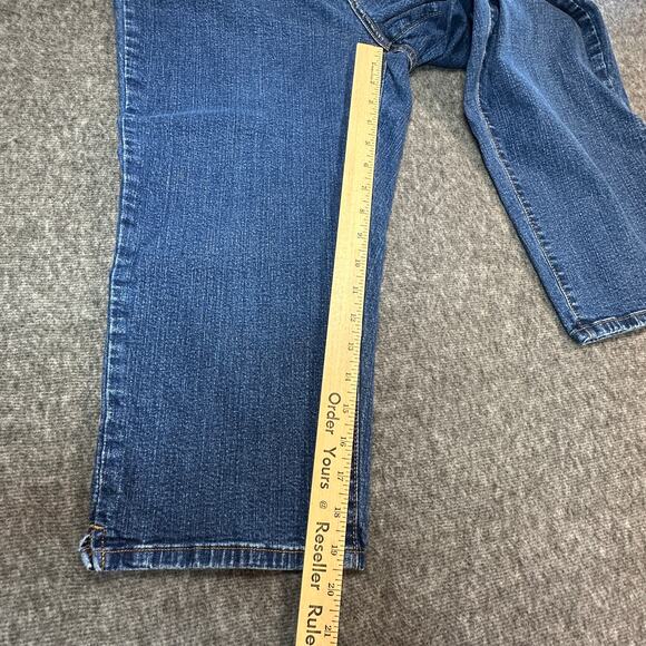 Not Your Daughters Jeans Womens 14 Blue Denim Straight Leg Capris Everyday USA - Picture 5 of 13